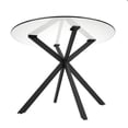 thumbnail image 3 of Home Gear Table à manger ronde avec piètement en X noir, 3 of 3