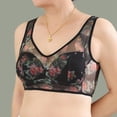 thumbnail image 4 of Kcodviy Women's Thin Underwired Mesh Womens Wireless Bra Printed Vest Style Unbuttoned Large Bra Comfortable Beautiful Back Bra, 4 of 4