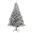 thumbnail image 1 of 7ft. Flocked Rock Springs Spruce Artificial Christmas Tree with 800 Bendable Branches, 1 of 10