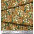 thumbnail image 3 of Soimoi Poly Georgette Fabric Leaves, & Parrot Bird Decor Fabric Printed Yard 42 Inch Wide, 3 of 3