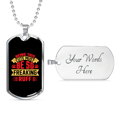 thumbnail image 4 of Being This Cute Must Be So Freaking Ruff Plain Red Necklace Stainless Steel or 18k Gold Dog Tag 24" Chain, 4 of 8
