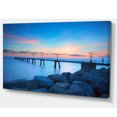 thumbnail image 2 of Bluish Rocky Seashore with Pier, 2 of 3