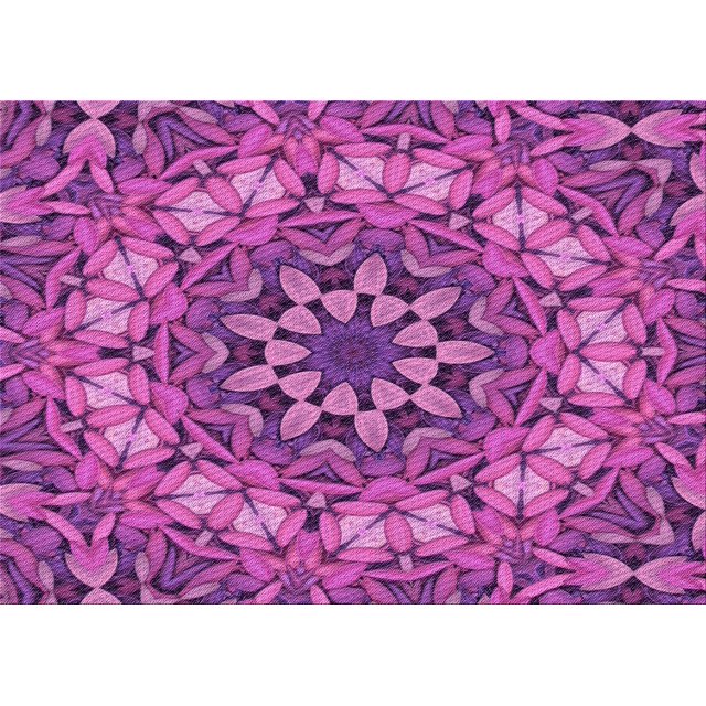 Ahgly Company Machine Washable Indoor Rectangle Transitional Medium Violet Red Pink Area Rugs, 4' x 6'