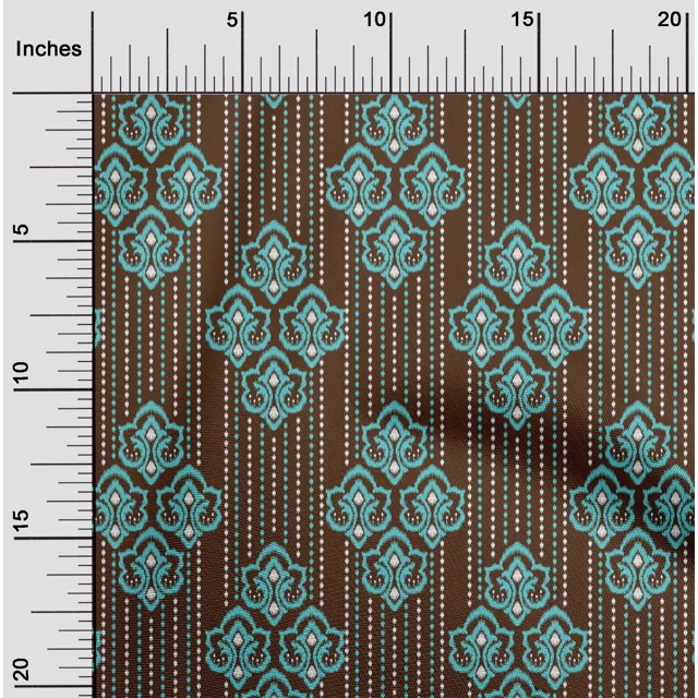 oneOone Viscose Chiffon Fabric Ethnic Ikat Printed Craft Fabric BTY 42 Inch Wide