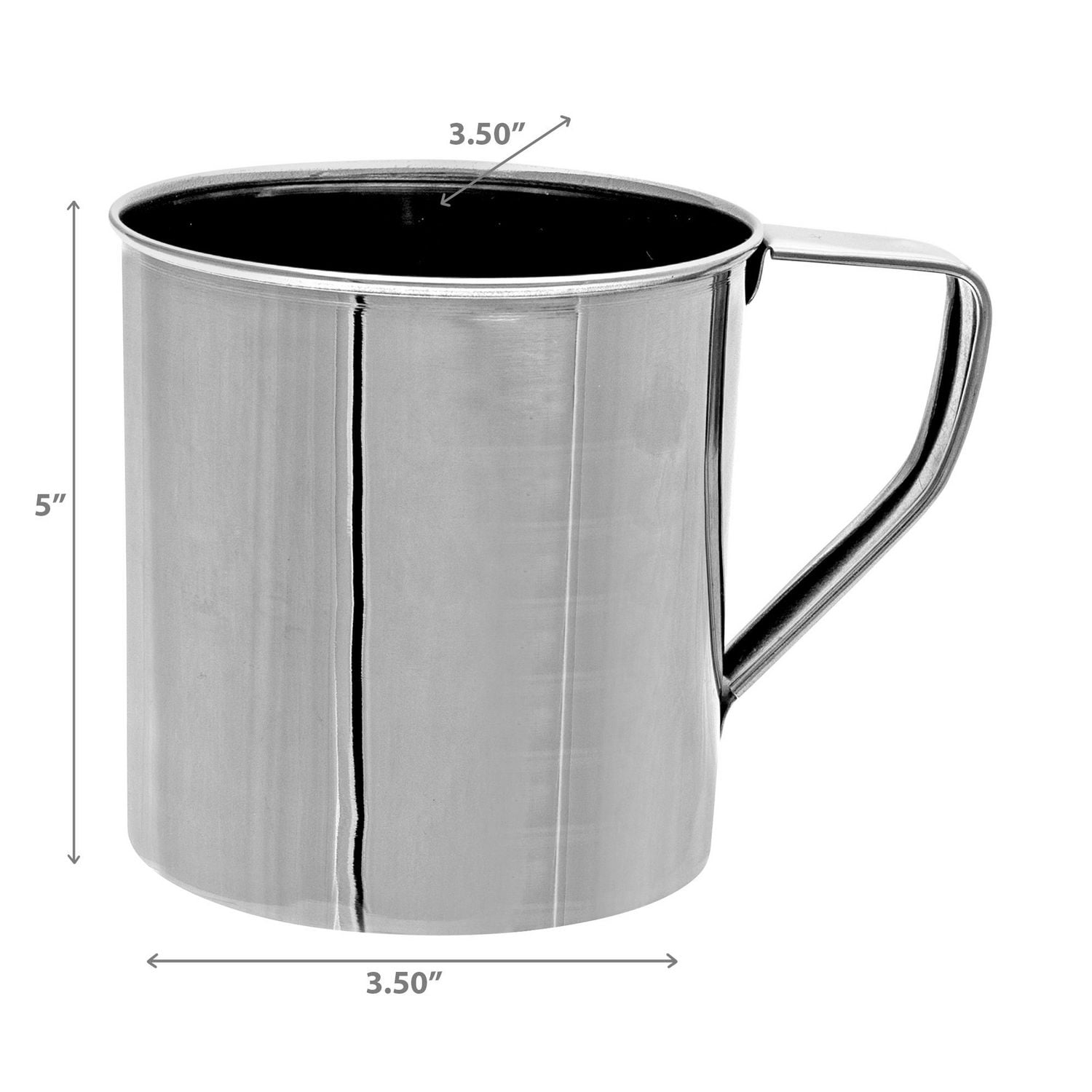 IH Casa Decor Mug En Acier Inoxydable 500 Ml - Ensemble De 2