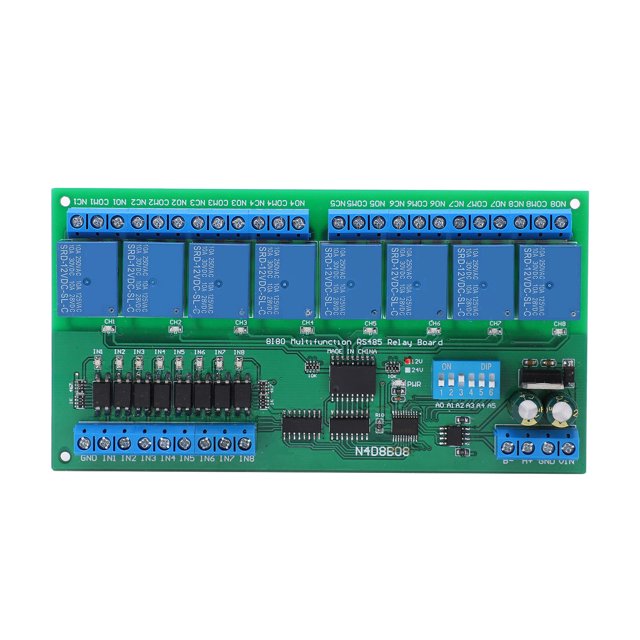 Relay Module,RS485 Relay Module 8 R Relay Module DI Rail Module Exquisite Design