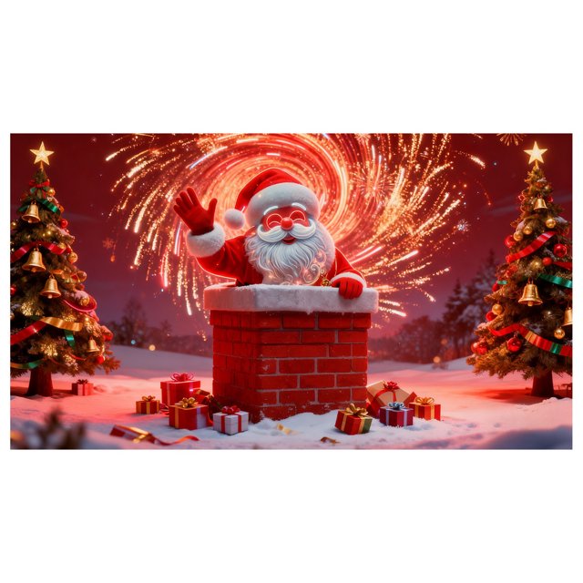 Liyamei Garage Door Cover Banner Reactive Design With 2 Lighting Modes For Festive Outdoor Fluorescent Glows In Dark With Cartoon Santa Party Xmas Decorat