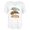 thumbnail image 4 of Pompotops Femmes Mode Casual Chemises Manches Courtes Tee Tops Chemisier, 4 of 4