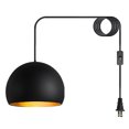 thumbnail image 1 of Hanging Lamps That Plug Into Wall Outlet Dining Room Metal Black Copper Pendant Light Hanging Lamp Plug In, 1 of 4