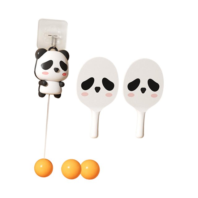 jinwen Panda Hanging Table Tennis Set Equipment for Workout Activity Sports 3 Balls