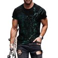 thumbnail image 1 of Bellella T-shirt Homme Col Rond T-Shirts Manches Courtes Hauts d'Été Mode Blouse Imprimée Numérique 3D Pull Style F TP, 1 of 2