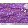 thumbnail image 3 of Soimoi Moss Georgette Fabric Filigree Damask Print Fabric by Yard 42 Inch Wide, 3 of 3