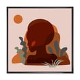 thumbnail image 1 of Designart Minimal Silhouette Of Afro American Woman FLOAT FRAME WALL ART, 1 of 4