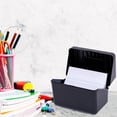 thumbnail image 2 of ZTTD Business Card Organizer, Index Card Holder, Plastic Index Card Holder Box for Flashcards, Notecards, Recipes, 300-400 Capacity, Black, L, 2 of 9