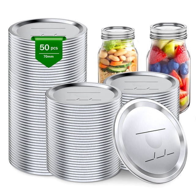 Regular Mouth Canning Lids Mason Jar Lids 70mm 100 Pack