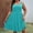 Sky Blue, variant on Plus Size Dress, Women's Summer Sleeveless Maxi Dress, Loose Fit Casual Round Neck Solid Color Polyester Matte, for Daily Wear