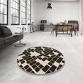 thumbnail image 4 of Ahgly Company Tapis d'Intérieur Rectangulaire Transitionnel Beige Clair Brun Lavable à la Machine, 7 Pieds x 9 Pieds, 4 of 7