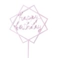 thumbnail image 1 of pitrice Square Happy Birthday Cake Topper Acrylic Insert Cake Card DIY Glitter Cupcake Smash Candle Stick, 1 of 9