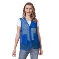 thumbnail image 3 of TOPTIE Adult Mesh Vest Zipper Supermarket Team Volunteer Uniform Vest - Blue, 3 of 6