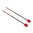 thumbnail image 1 of Marimba Mallets, Comfortable Drum Sticks Hammer Glazed Appearance Strong Toughness  For Bass Percussions Instruments Red Head, 1 of 8