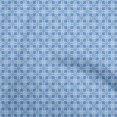 thumbnail image 1 of oneOone Cotton Poplin Light Blue Fabric Geometric Tile Craft Projects Decor Fabric Printed By The Yard 56 Inch Wide, 1 of 4