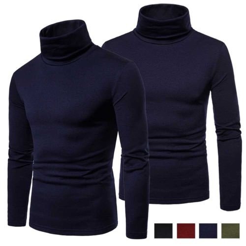 Chandail à Col Roulé Chaud d'Hiver pour Hommes, Tricoté, Haut, Chandail, Chemise