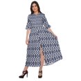 thumbnail image 1 of Moomaya Robe Kurti Longue à Manches Courtes Imprimée, Tunique Ligne A, Haut Indien pour Femmes, 1 of 5