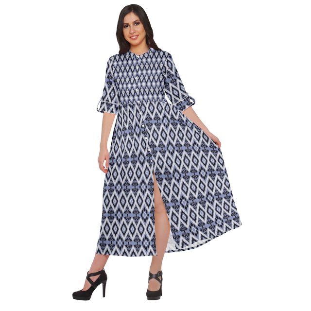 Moomaya Robe Kurti Longue à Manches Courtes Imprimée, Tunique Ligne A, Haut Indien pour Femmes