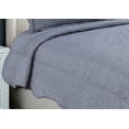 thumbnail image 4 of Marina Decoration Embroidered Stitching Coverlet Bedspread Ultra Soft Solid Bedding Summer Quilt Set with Quilted Sham, Grey Floral Paisley Pattern, 4 of 6