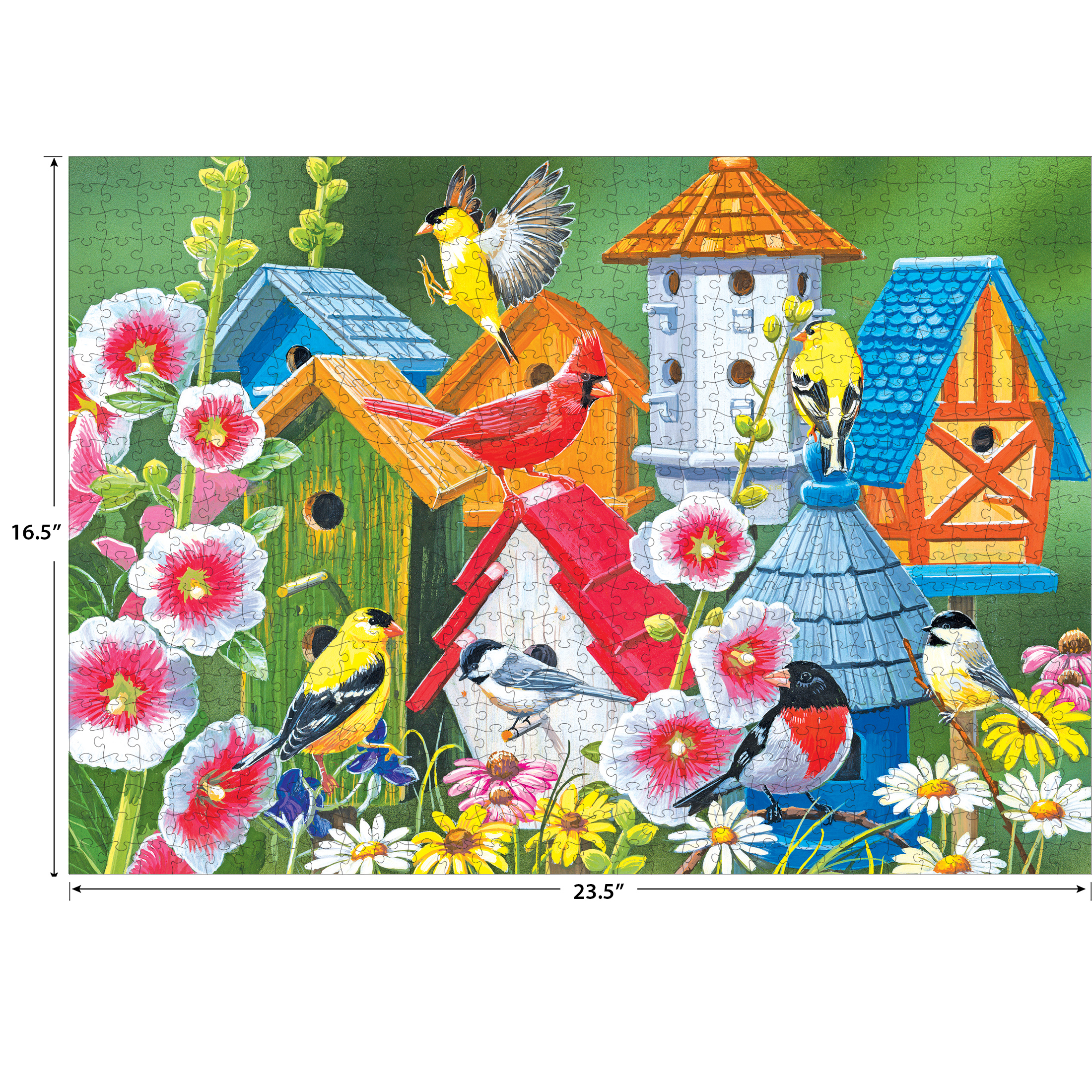 RoseArt - Colorluxe 750 pièces -OISEAUX ET NICHOIRS- Puzzle à emboîter pour adultes