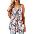 thumbnail image 2 of facefd Femmes Pois Imprimé Col Carré Sans Manches pour Camisole Haut Blanc m, 2 of 5