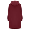 thumbnail image 4 of Yanlir Veste à Capuche à Manches Longues pour Femmes Doublée en Polaire Confortable Fermeture Éclair devant Vêtement d'Extérieur Décontracté Hiver Chaud Chandail Doux Tissu Poches Mode Urbaine (Vin, G), 4 of 5