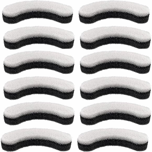 12 Pack Cat Water Fountain Filter, Cat Water Fountain Filters for NPET WF050 & WF100 Transparent Water Fountain, Cat Fountain Filter Replacement with Triple Filtration System