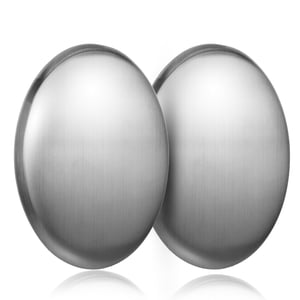 2-Pack Stainless Steel Odor-Eliminating Soap Bars – Neutralize Fish, Onion & Garlic Smells on Hands/Skin via Oxidation Technology – Compact Kitchen Tool for Home Cooks – Fresh, Effective Post-Cooking