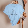 thumbnail image 4 of TSADFHJI Hauts Mignons pour Femmes Été Femmes Printemps Été Chats Imprimés Manches Courtes Col Rond T-Shirt Haut m Bleu, 4 of 5