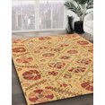 thumbnail image 2 of Ahgly Company Tapis d'Intérieur Ronds Abstraits Orange Tapis de Zone Abstraits, 4 Pieds Rond, 2 of 6