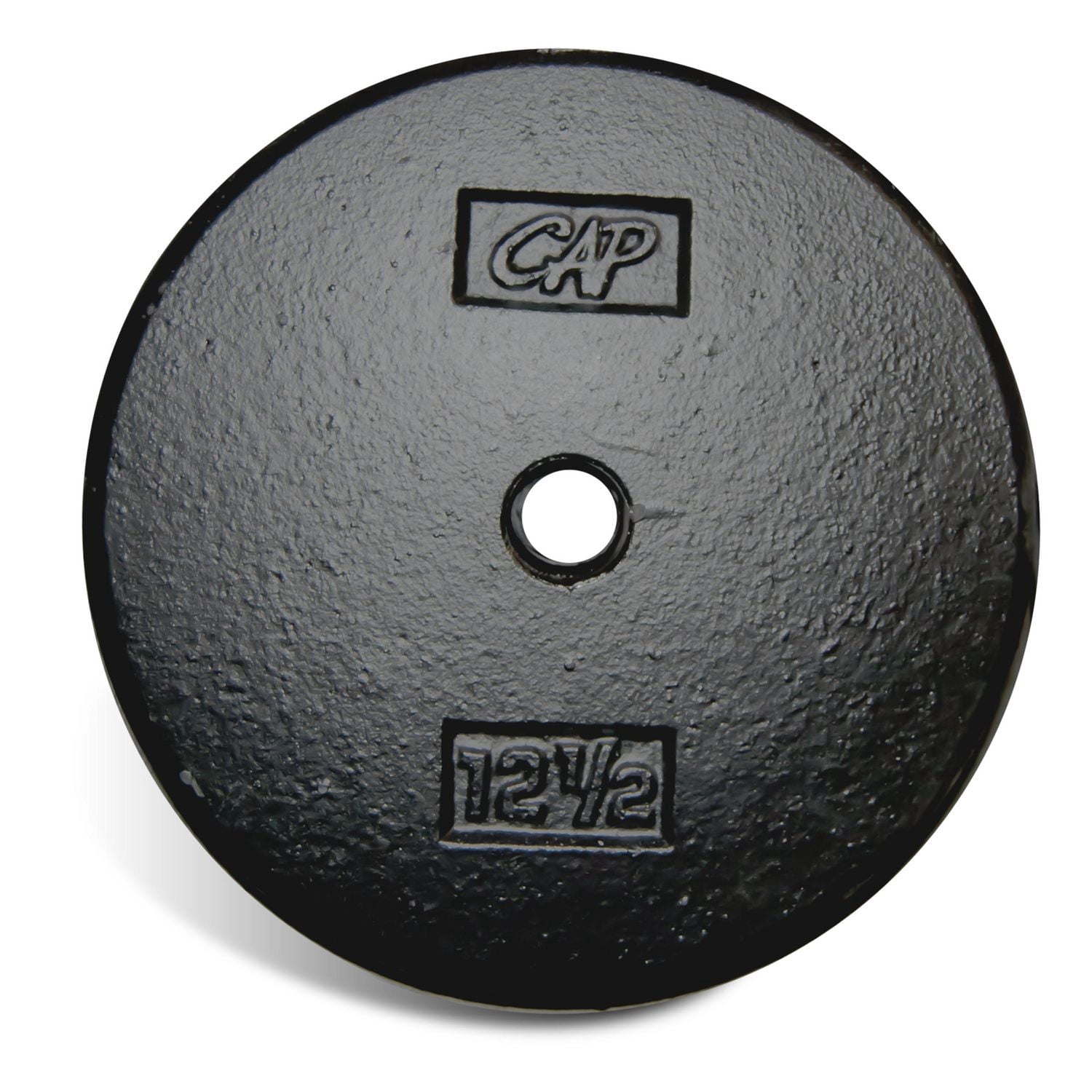 CAP Barbell 1-Inch Cast Iron Weight Plate, Black, Single, 12.5 lb