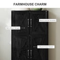 thumbnail image 4 of HOMCOM Armoire de Garde-Manger de Cuisine Armoire de Rangement de Garde-Manger avec Portes de Grange Noir, 4 of 10