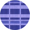 thumbnail image 1 of Ahgly Company Tapis d'Intérieur Rond Lavable en Machine Mimosa Violet Transitionnel, 7 Pieds Rond, 1 of 7