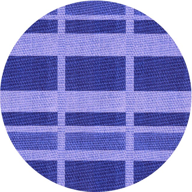 Ahgly Company Tapis d'Intérieur Rond Lavable en Machine Mimosa Violet Transitionnel, 7 Pieds Rond