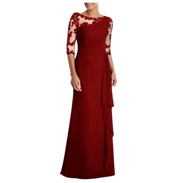 Pisexur Robe d'Invitée de Mariage pour Femme Robe à Col en V pour Femme 2023 Invitée de Mariage Hi-Lo en Dentelle Florale Bal Cocktail Fête Robe de Demoiselle d'Honneur Formelle