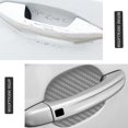 thumbnail image 5 of 4PCS Car Door Handle Sticker, Carbon Fiber Anti-Scratches Car Door Cup Protector, Non-Marking Auto Door Handle Protective Film, Universal for Most Car Handles,Silver，90mm-100mm, 5 of 5