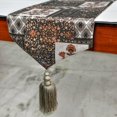 thumbnail image 2 of The HomeCentric Decorative Brown Table Runner 14 x 36 inch Floral Pattern Contemporary Style - Niloufar, 2 of 5