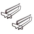 thumbnail image 1 of Oleegame 2PC Hanging Wine Glass Rack Wine Glass Rack Type Wine Glass Storage Rack Black, 1 of 2