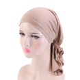 thumbnail image 2 of Chapeau Tressé Réversible Ajustable pour Femmes avec Perles, Style Musulman, Volant, Cancer, Bonnet Enveloppant, Bonnets de Nuit, Doublé Satin, Bonnets pour Cheveux, 2 of 4