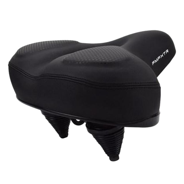 Wide Cruiser Bikes Saddle Shockproof Waterproof Seat Cushion Pad Black