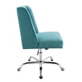 thumbnail image 4 of Linon Draper Upholstered Swivel Office Chair in Mermaid Blue, 4 of 14