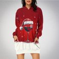 thumbnail image 1 of TIMIFIS Robe de Noël Moche pour Femmes, Manches Longues, Imprimé Bonhomme de Neige, Robe Chemise Décontractée Moulante avec Poche, 1 of 4