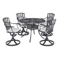 thumbnail image 1 of Homestyles Grenada Aluminum 5 Piece Outdoor Dining Set in Charcoal, 1 of 8