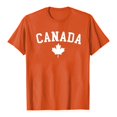 thumbnail image 3 of WEIYLL T Shirts for Women Canada Day Letter Maple Leaf Print Orange Tee Sizes S, 3 of 3